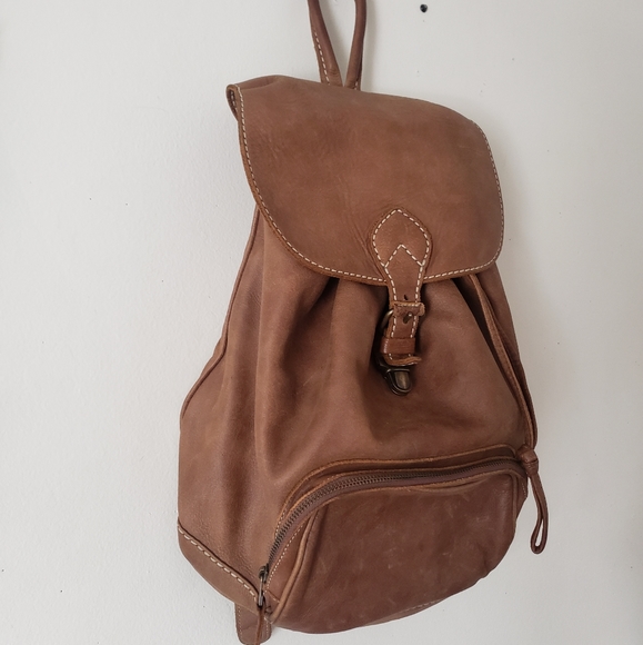 Roots Handbags - Roots Tribe Leather Backpack